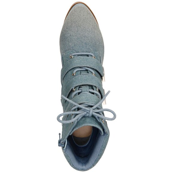 Thalia Sodi Womens Denim Pointed Toe Booties - Picture 3 of 4